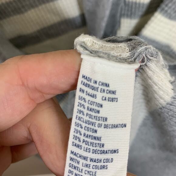 American Eagle Striped Waffle Button-Down Cardigan - Picture 3 of 4